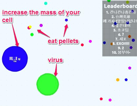 Agar.io intermediate tactics gameplay