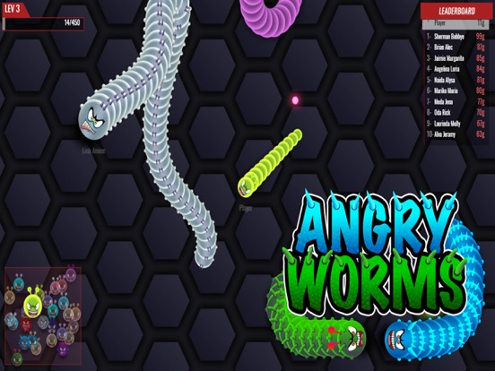 angry-worms-io - Arena battle