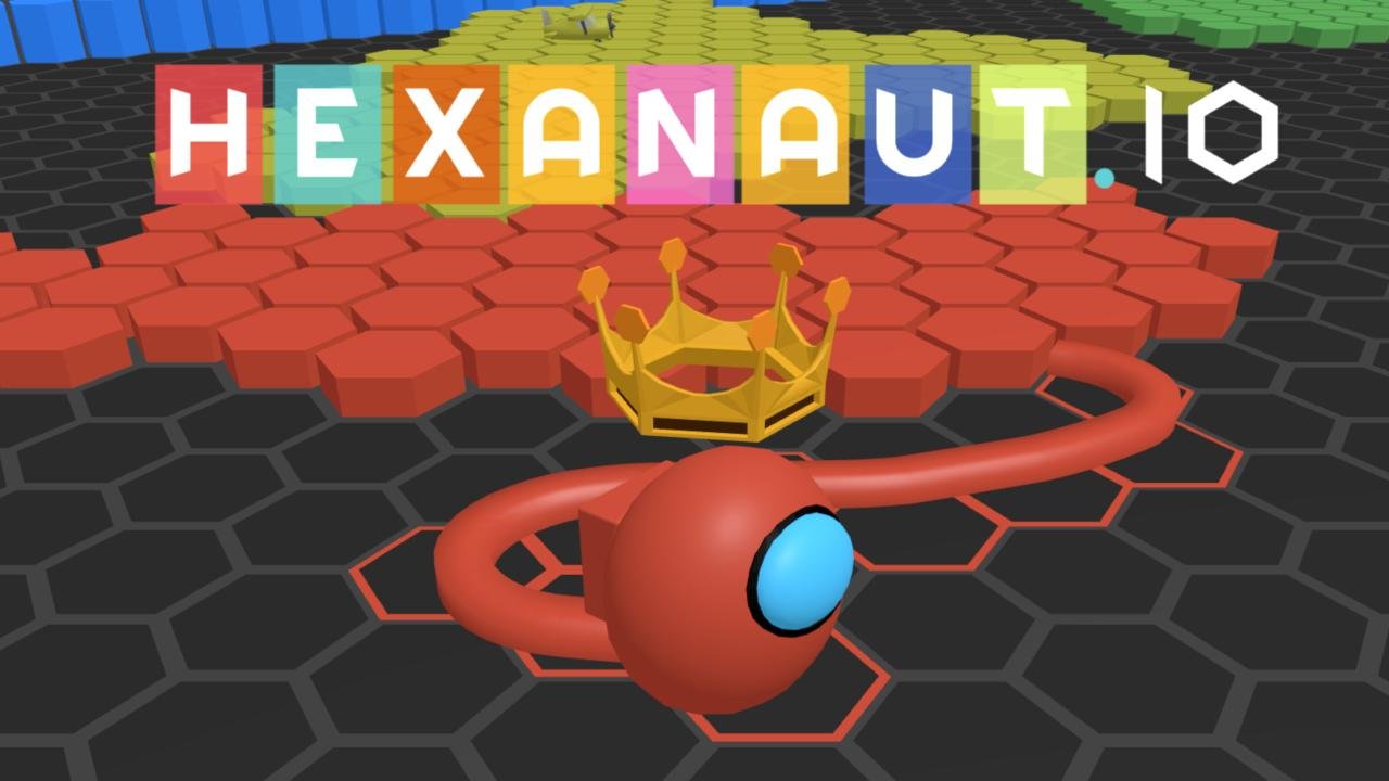 Hexanaut.io gameplay showing hexagonal territories