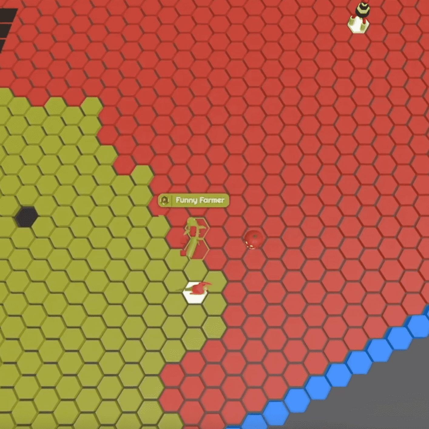 Hexanaut.io territory expansion in progress