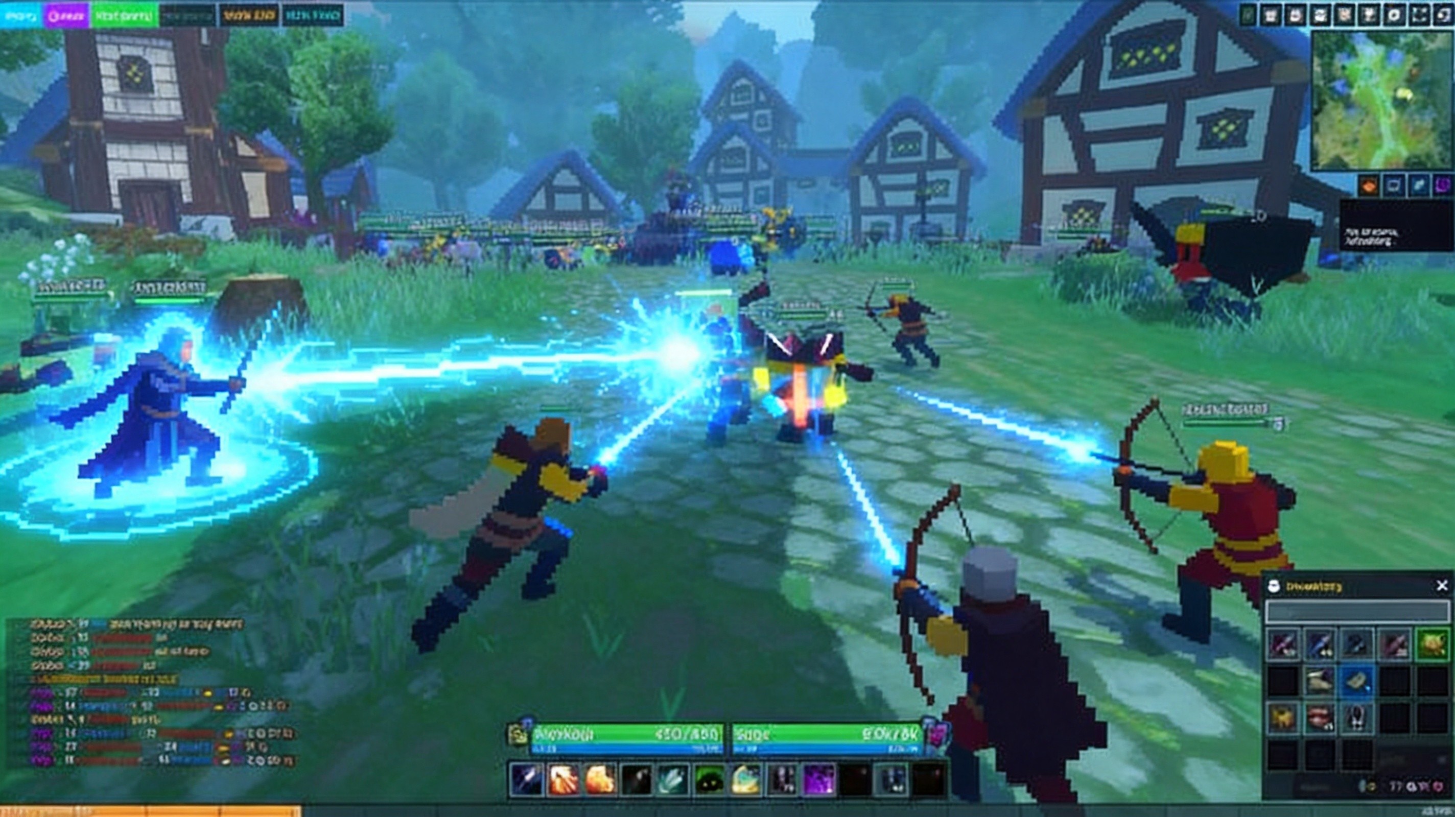 Hordes.io hero image - 3D MMORPG battlefield with 4 classes