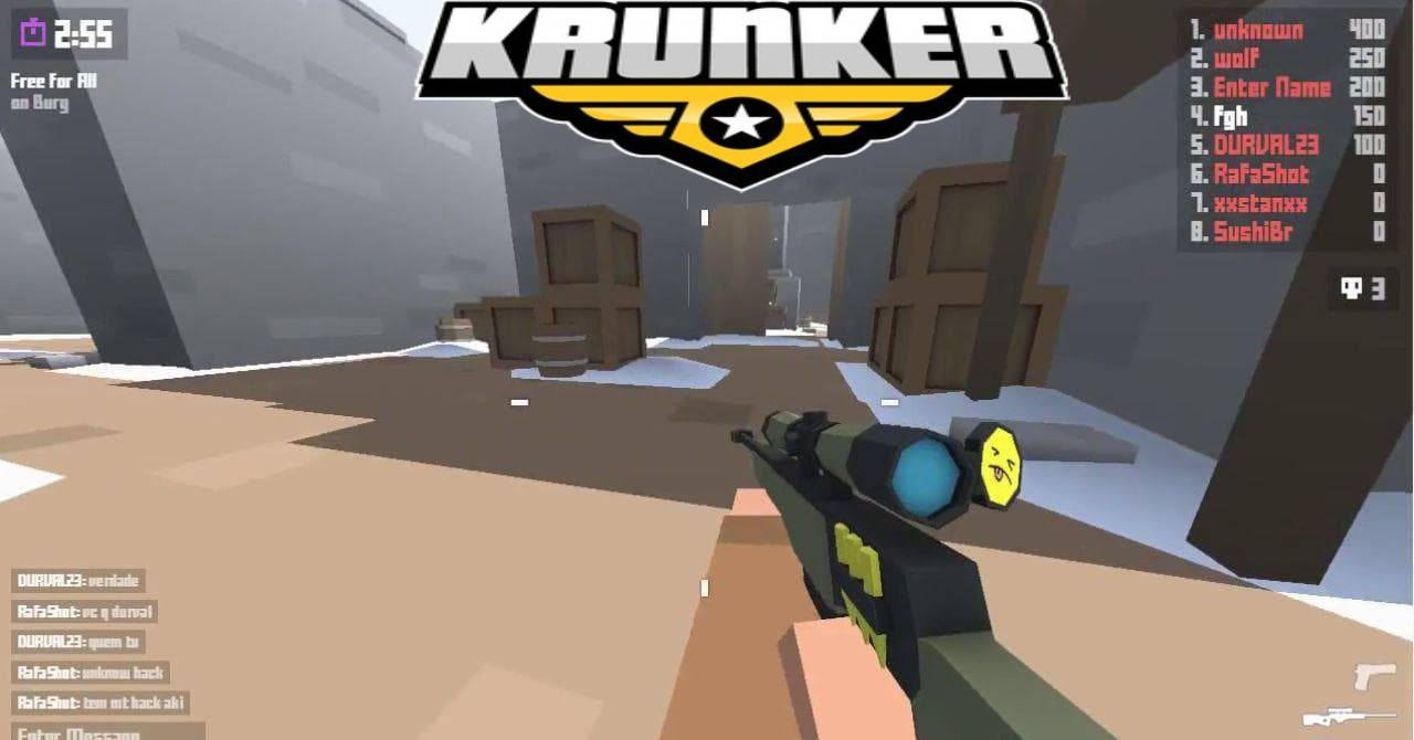 Krunker .io gameplay