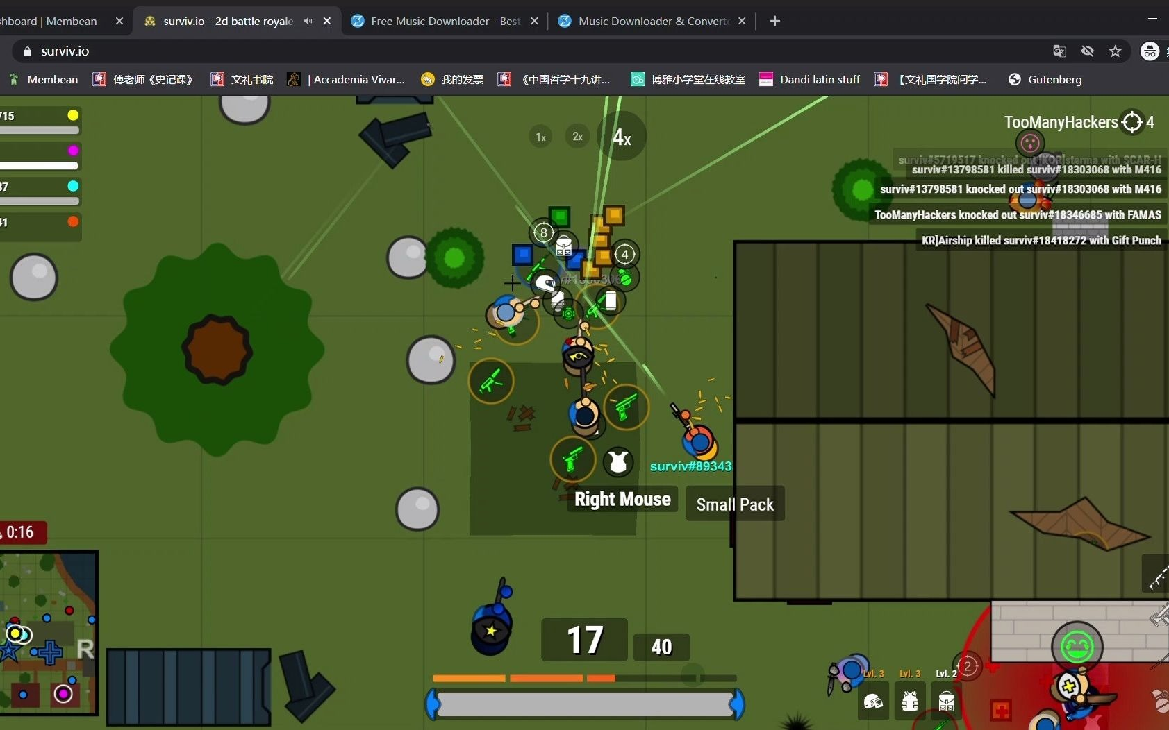 Surviv .io gameplay