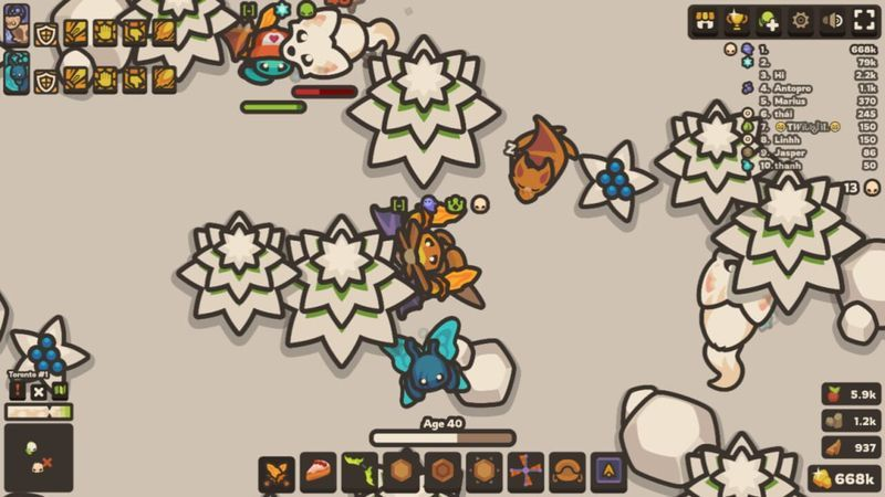 Taming.io resource gathering